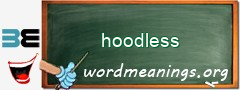 WordMeaning blackboard for hoodless